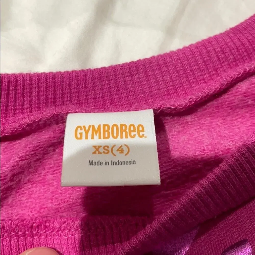 Gymboree 4 hot pink hearts sweatshirt worn once